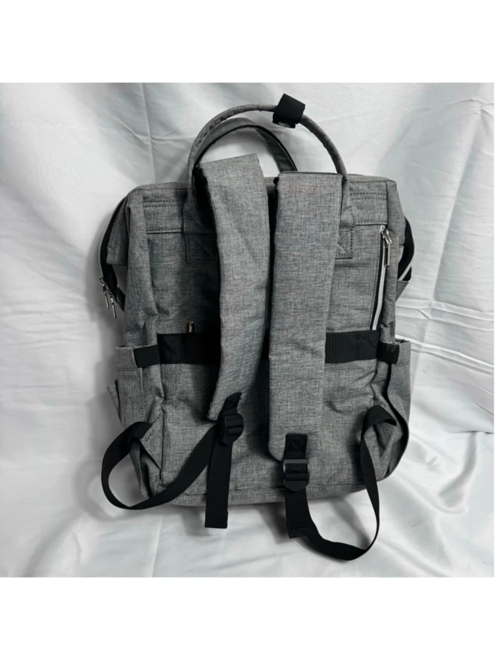 Women's Lovevook Grey and White Arrow Print Baby Bag Backpack One Size